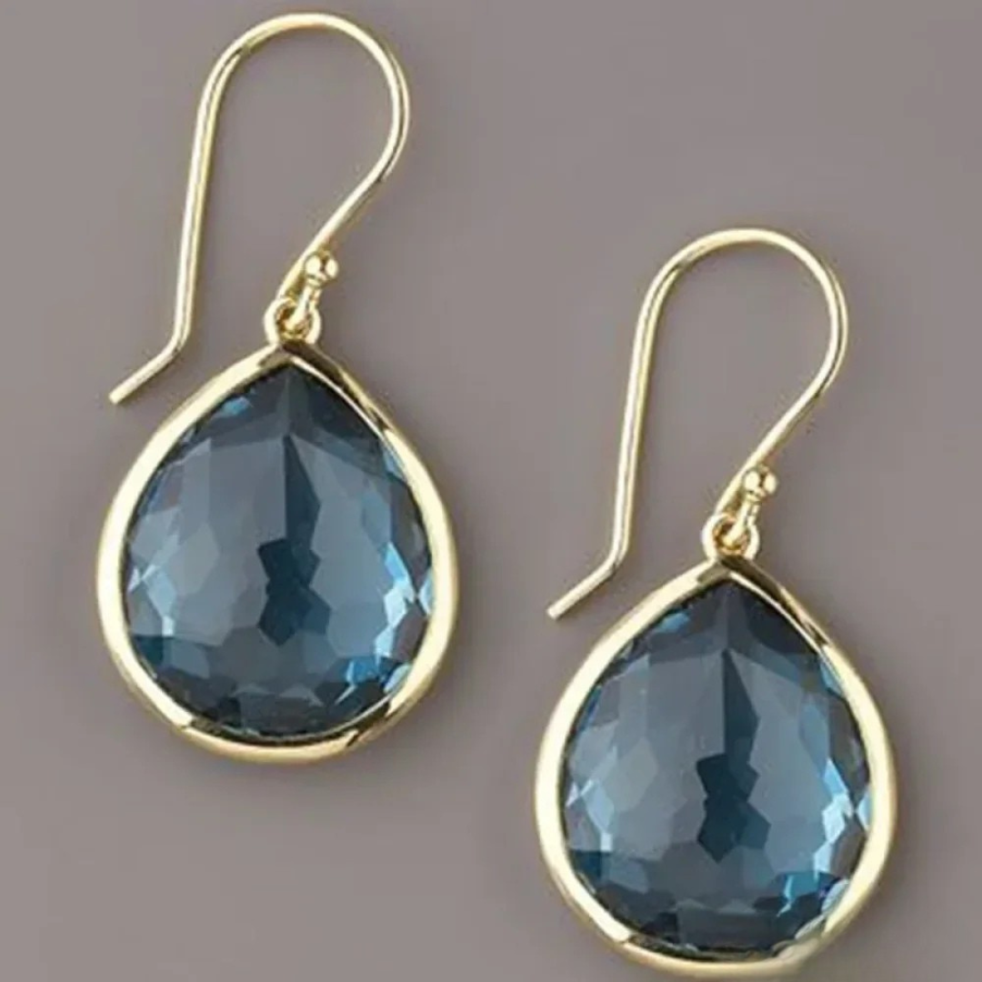 Vintage Blue Crystal Earrings