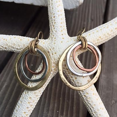 Elegant Silver and Gold Vintage Earrings
