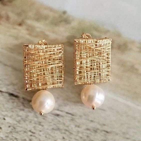 Pearl Wire Earrings of Elegance