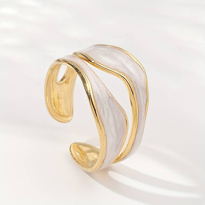 Antique White Gold Band