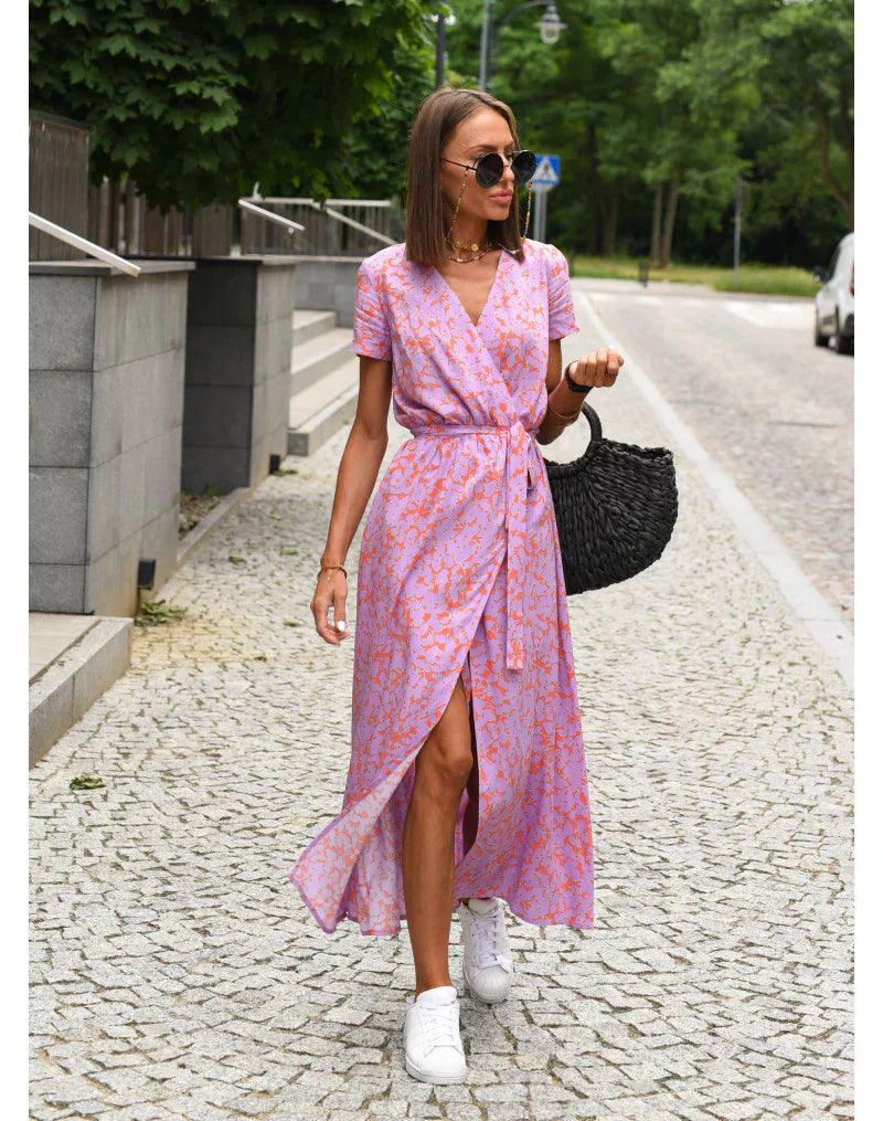 Jade™ | Elegant V-Neck Dress