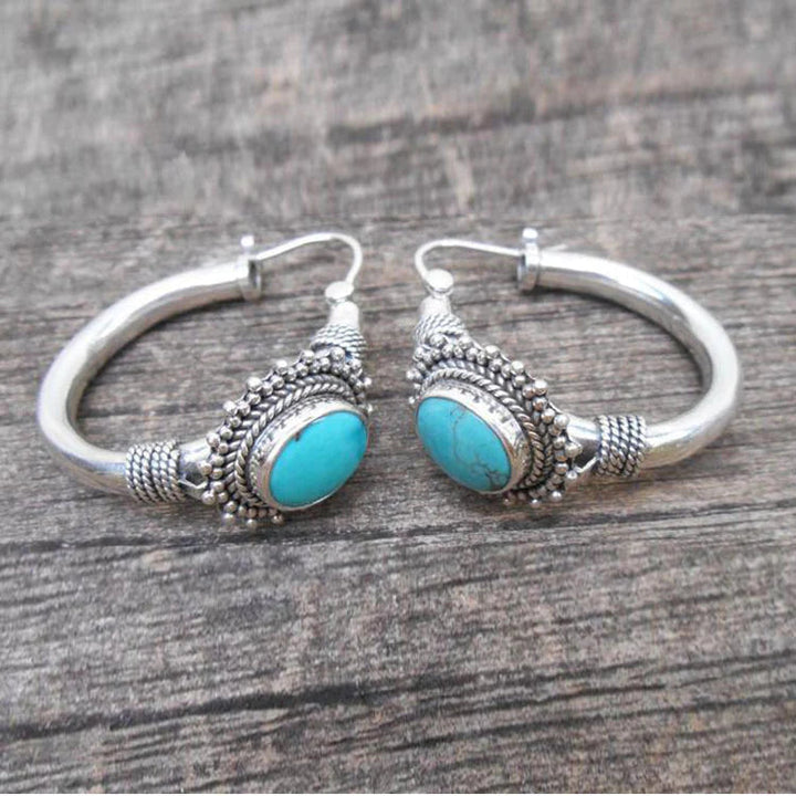 Retro turquoise chic earrings