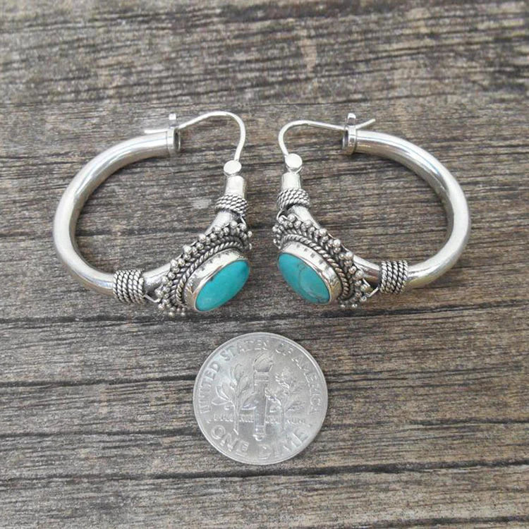 Retro turquoise chic earrings