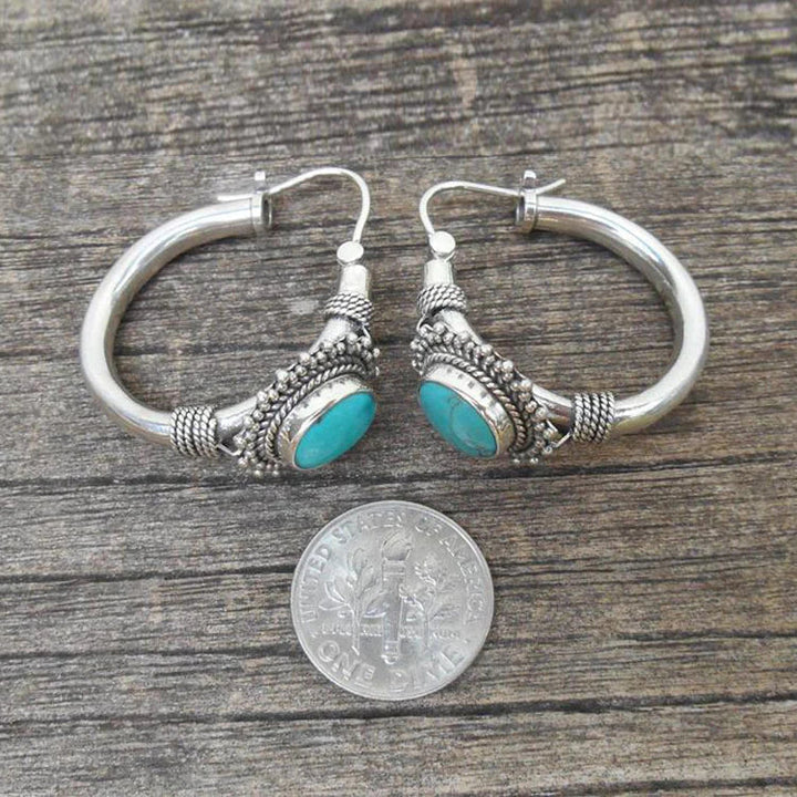 Retro turquoise chic earrings