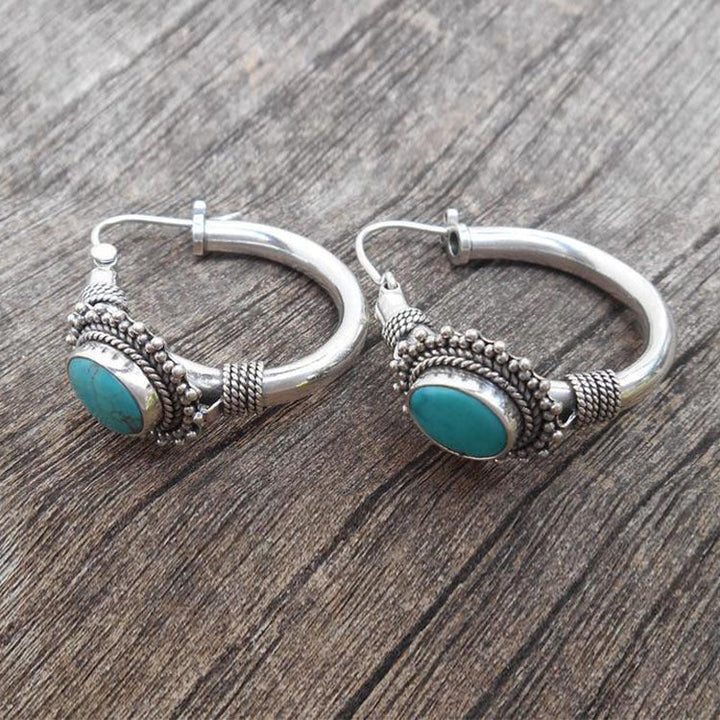 Retro turquoise chic earrings