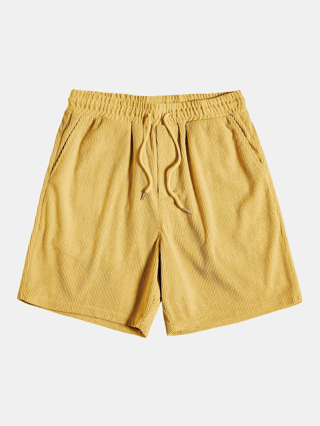 Short Sleeve Corduroy Shirt with Buttons and Shorts