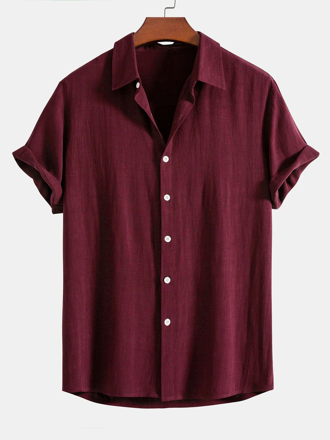 Button-Up Shirt in Linen and Rayon Blend