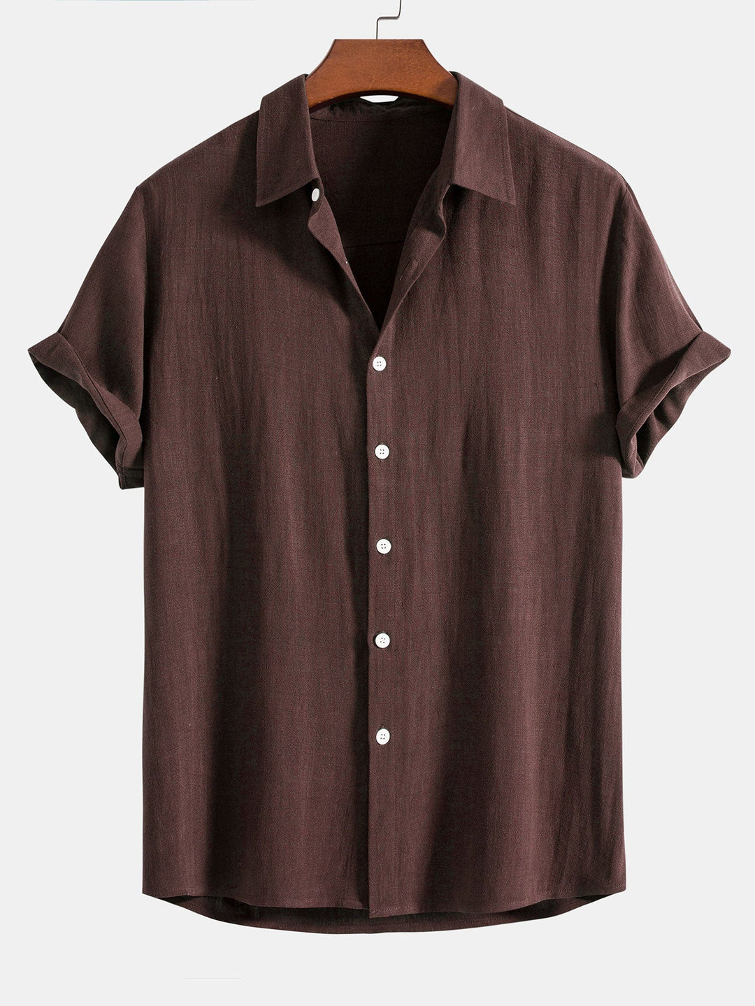 Button-Up Shirt in Linen and Rayon Blend