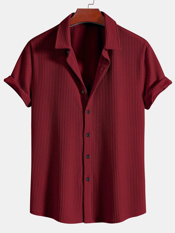 Muscle Rib Button-Up Shirt
