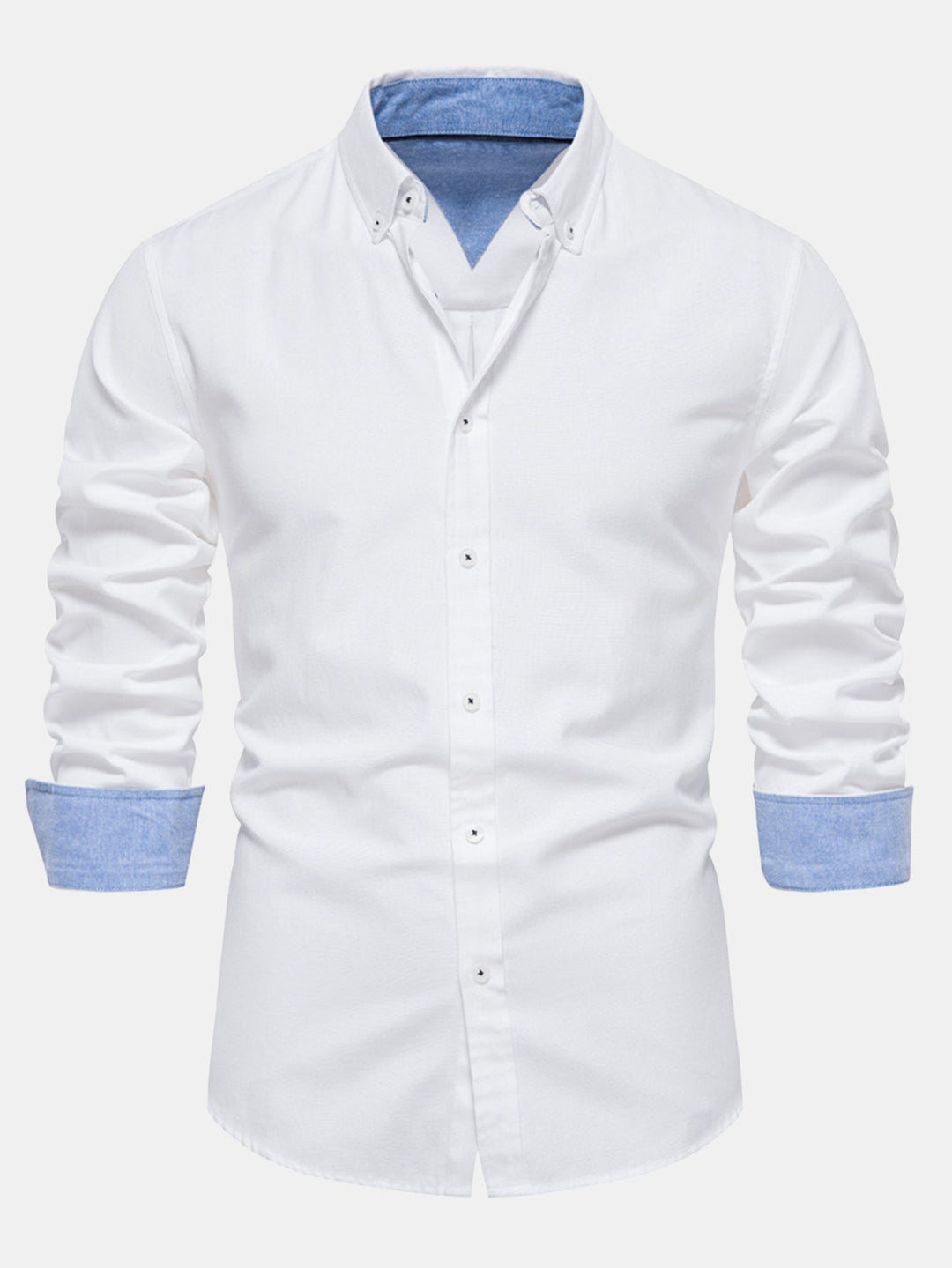 Long Sleeve Oxford Shirt with Buttons