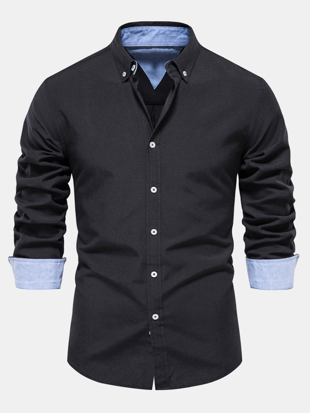 Long Sleeve Oxford Shirt with Buttons