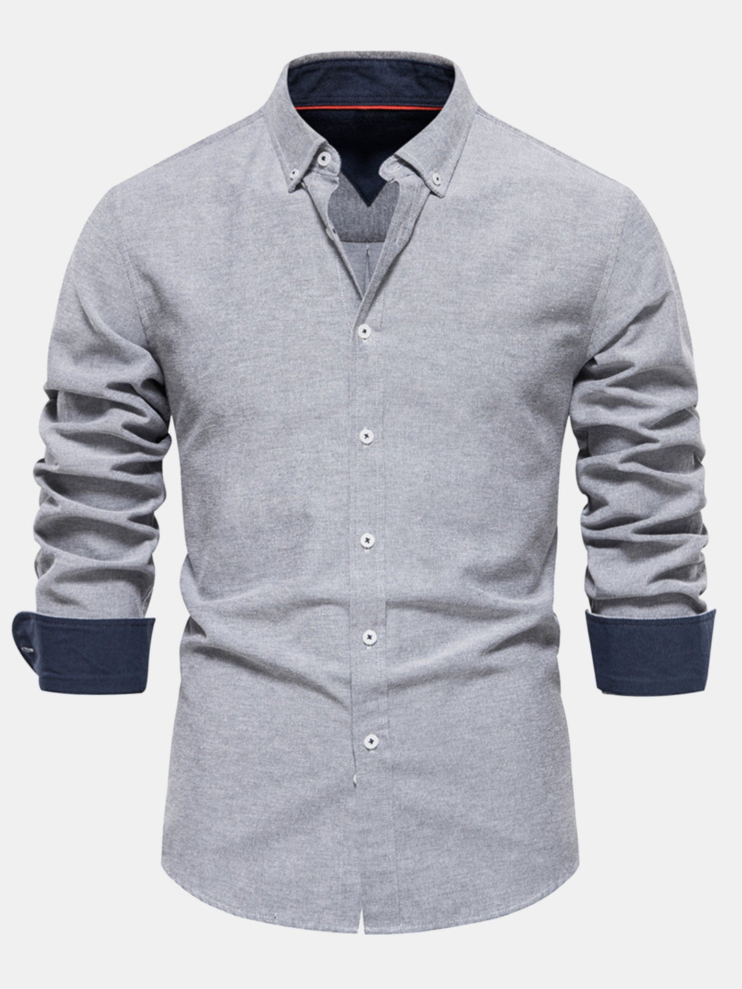 Long Sleeve Oxford Shirt with Buttons