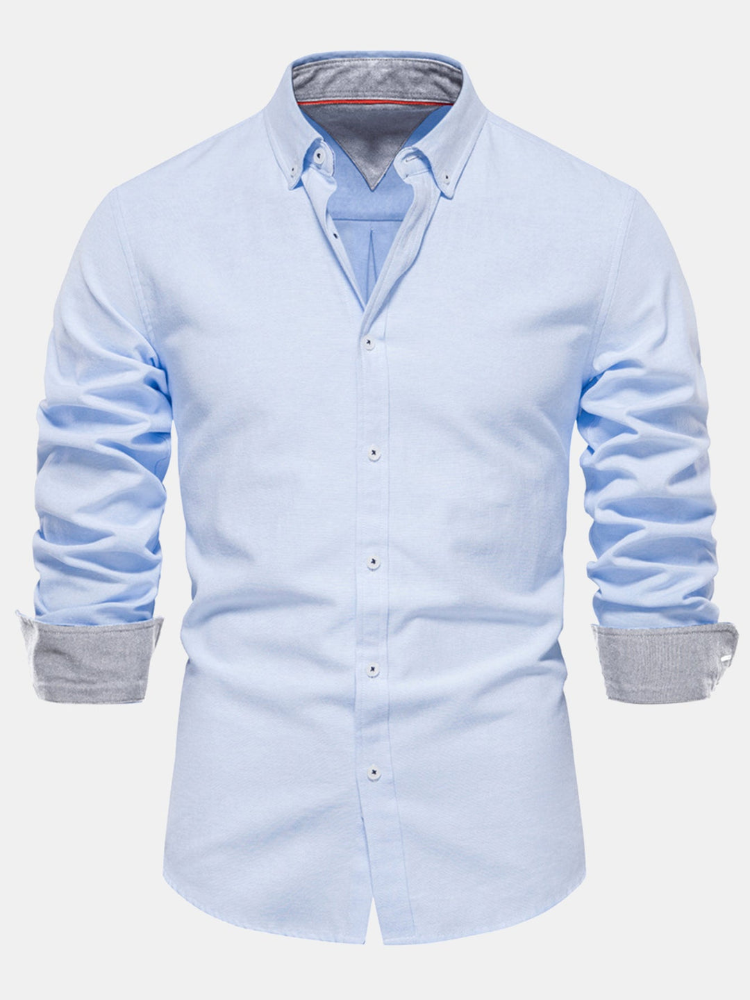 Long Sleeve Oxford Shirt with Buttons