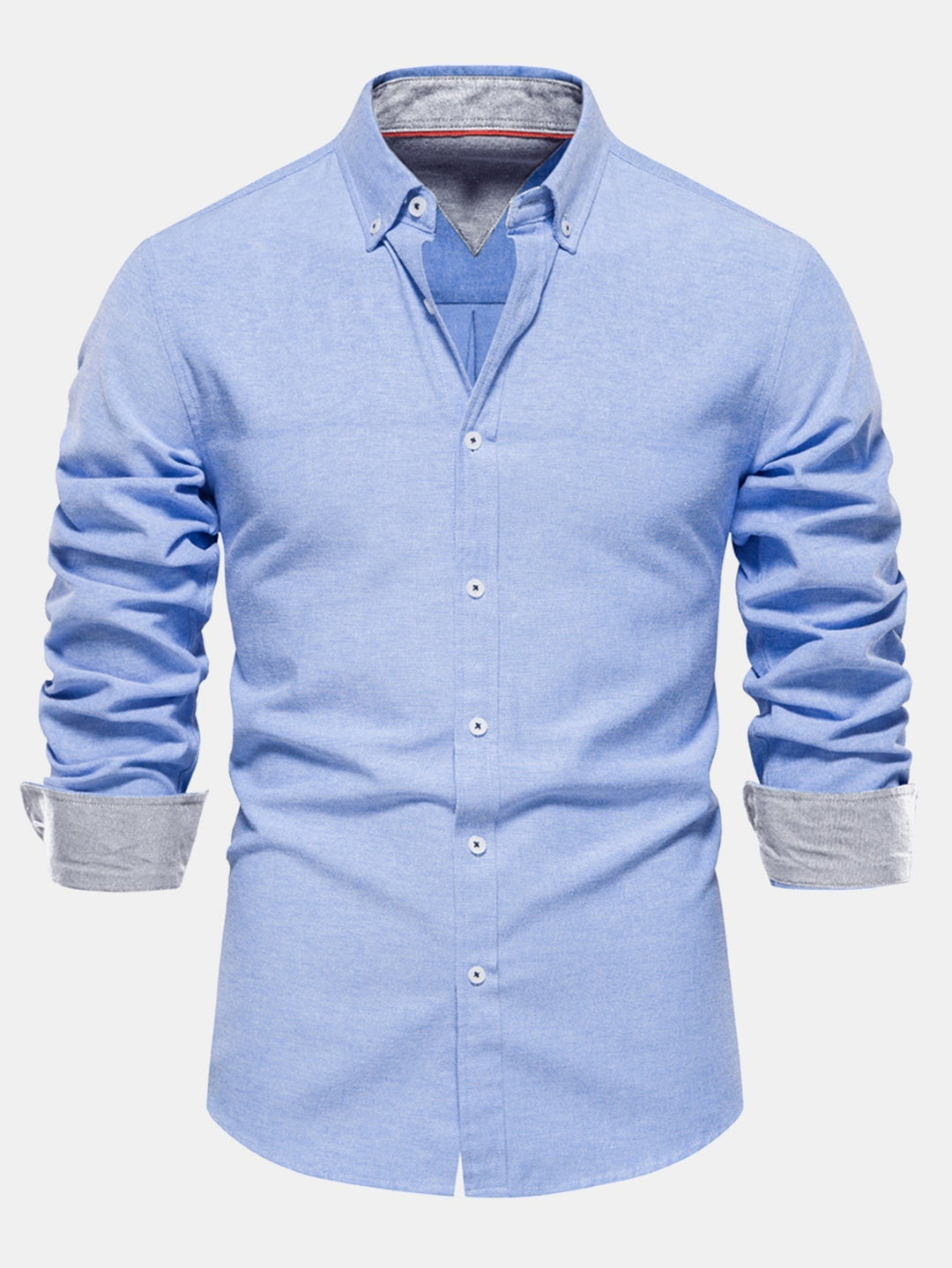 Long Sleeve Oxford Shirt with Buttons