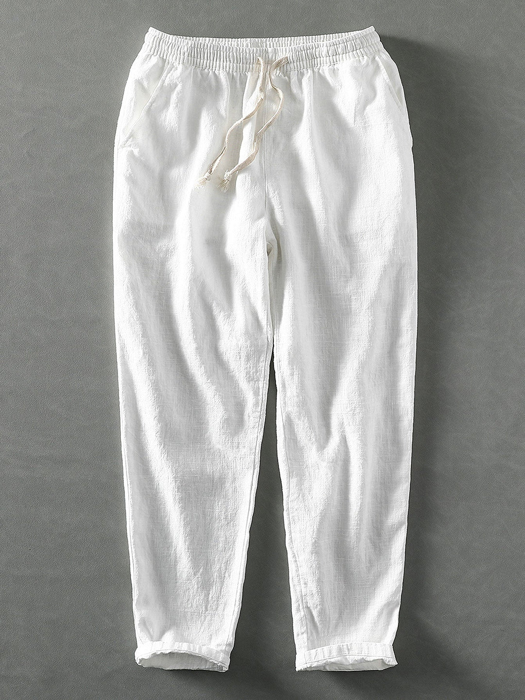Cropped Cotton Linen Pants