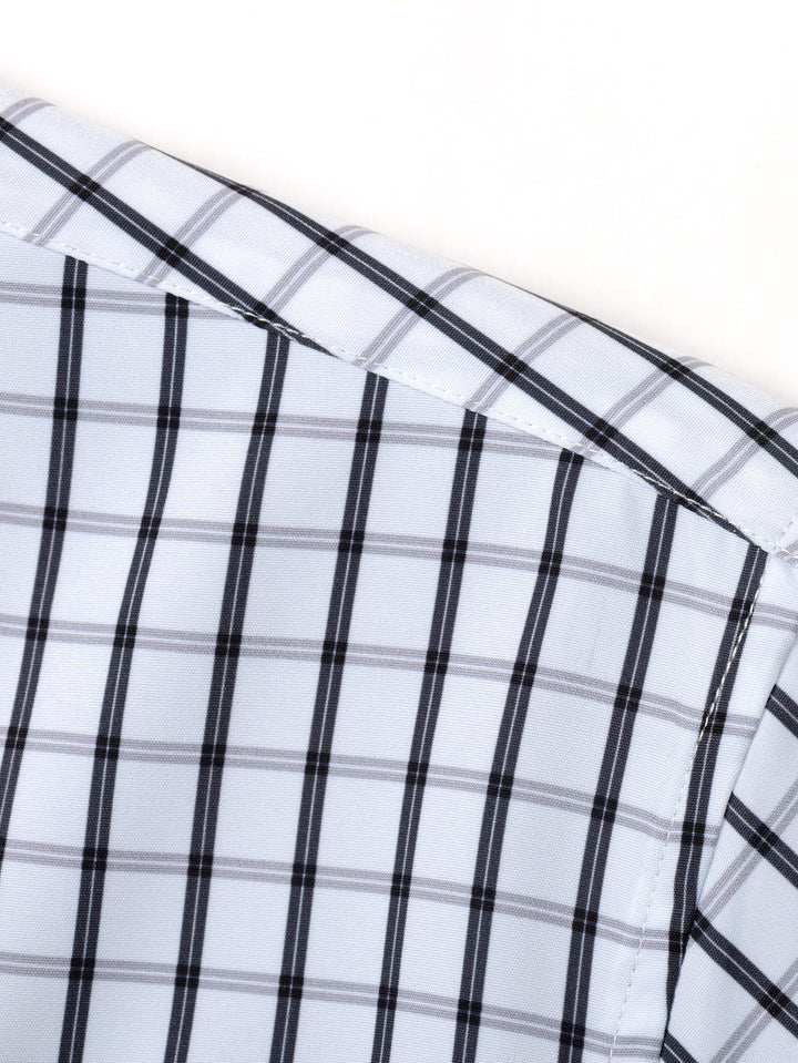Long Sleeve Checkered Shirt with Buttons & Straight Leg Elastic Waist Pants