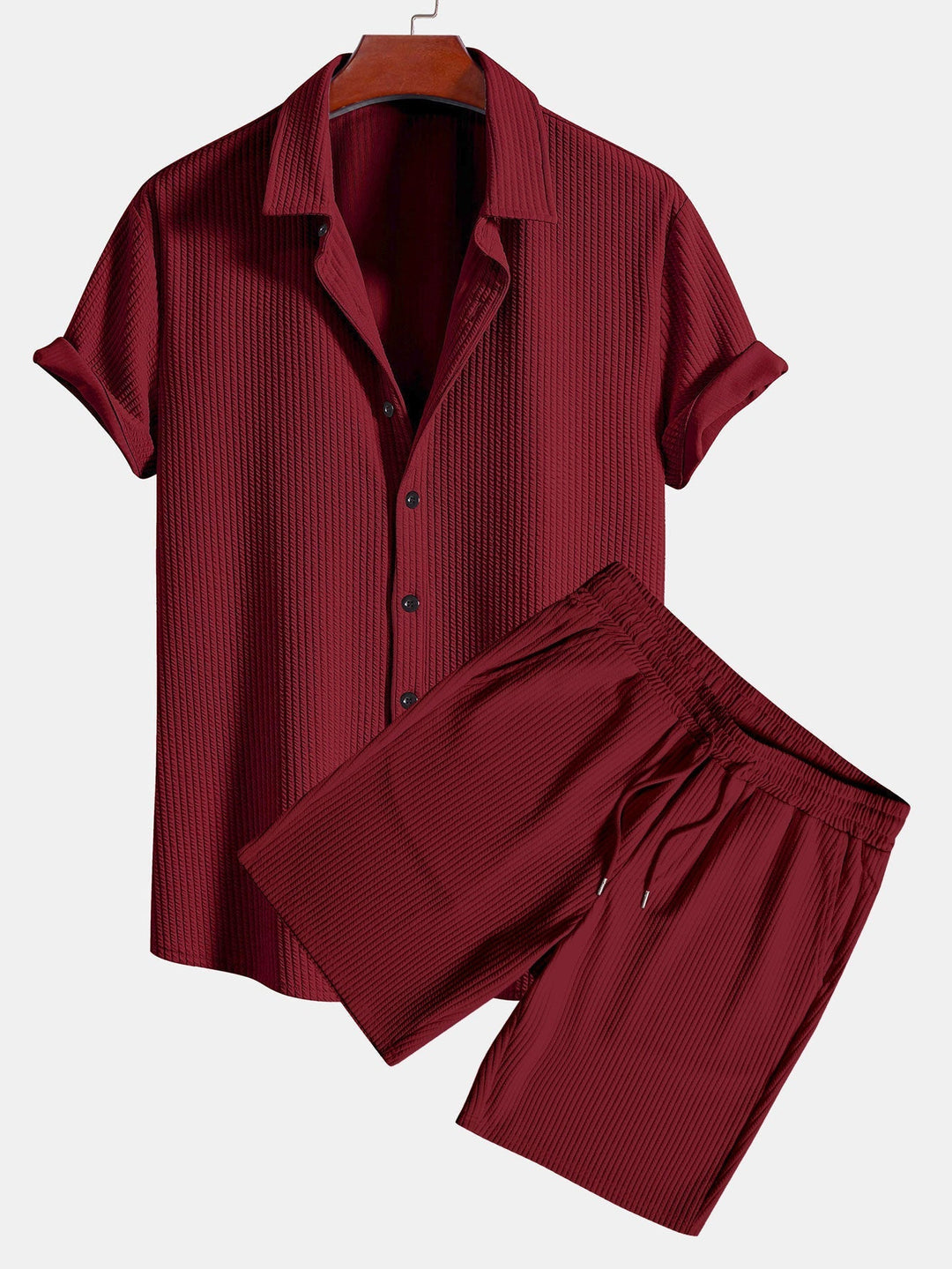 Shirt and shorts with nervous button
