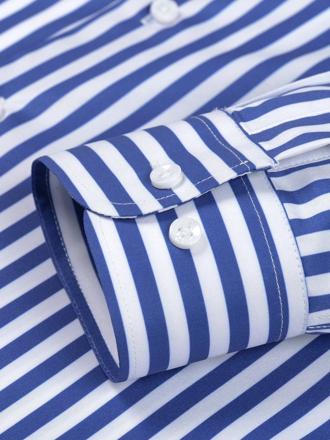 Long Sleeve Striped Shirt with Buttons & Slim Fit Tapered Pants