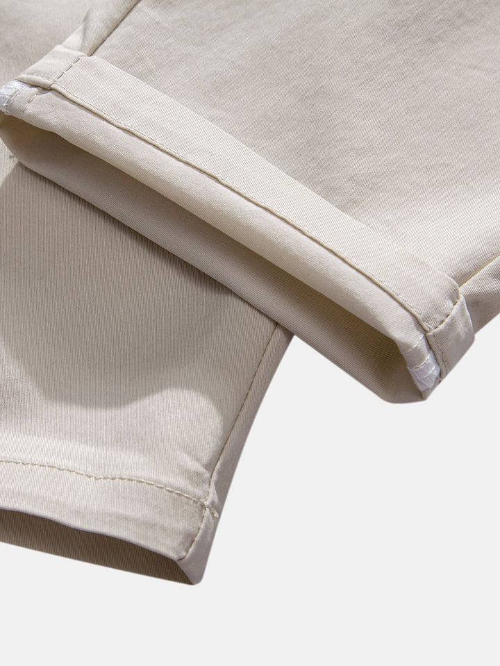Straight Leg Pants with Elastic Waist