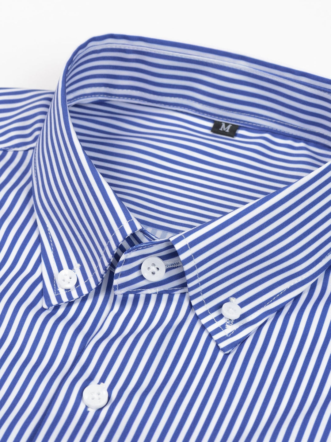 Long Sleeve Striped Shirt with Buttons & Elastic Waist Straight Pants