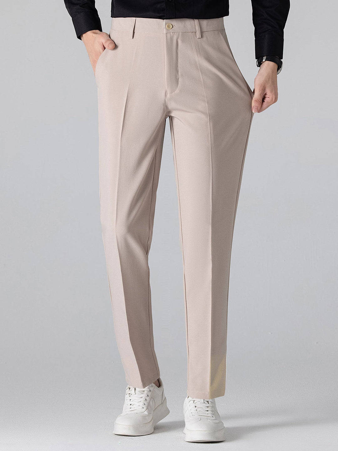 Wrinkle-Free Striped Winchester Shirt & Slim Fit Tapered Pants
