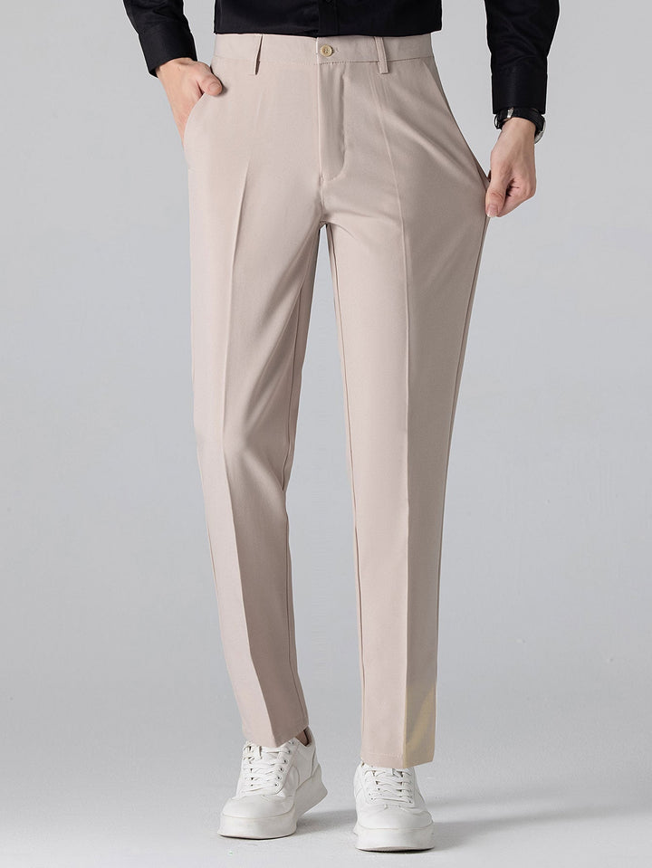Long Sleeve Striped Shirt with Buttons & Slim Fit Tapered Pants