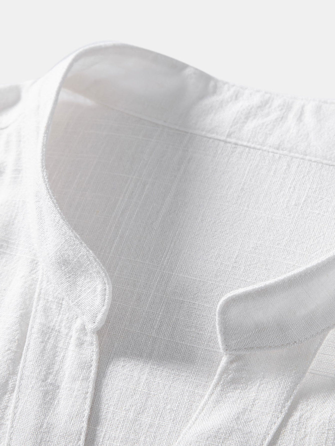 Linen and Rayon Short Sleeve V-Neck Shirt