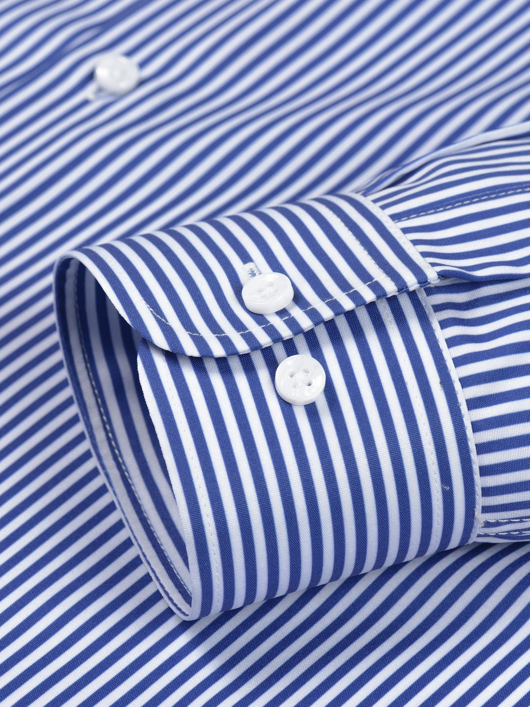 Long Sleeve Striped Shirt with Buttons & Elastic Waist Straight Pants