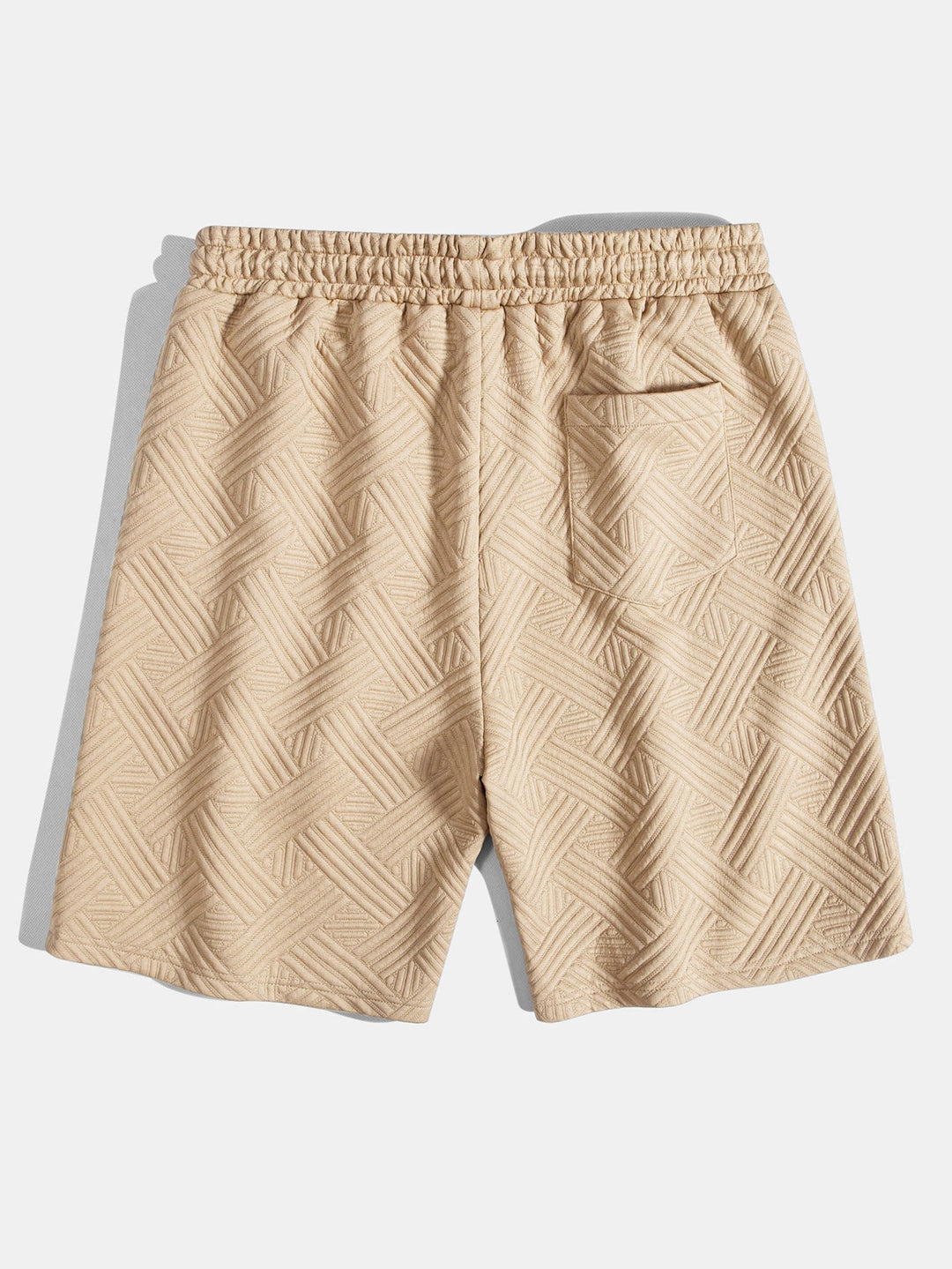 Striped Jacquard Button-Up Shirt & Drawstring Shorts