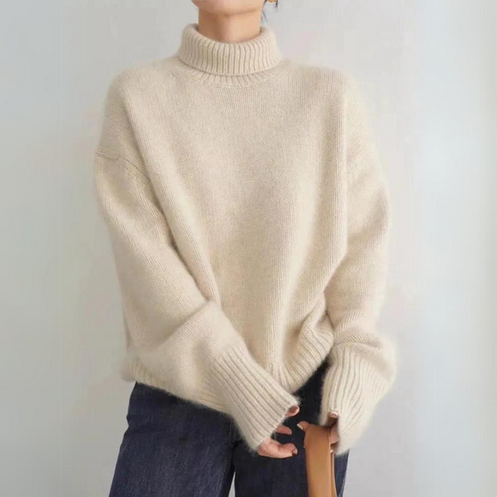 Elvira™ – Comfortable, knitted, and soft turtleneck sweater