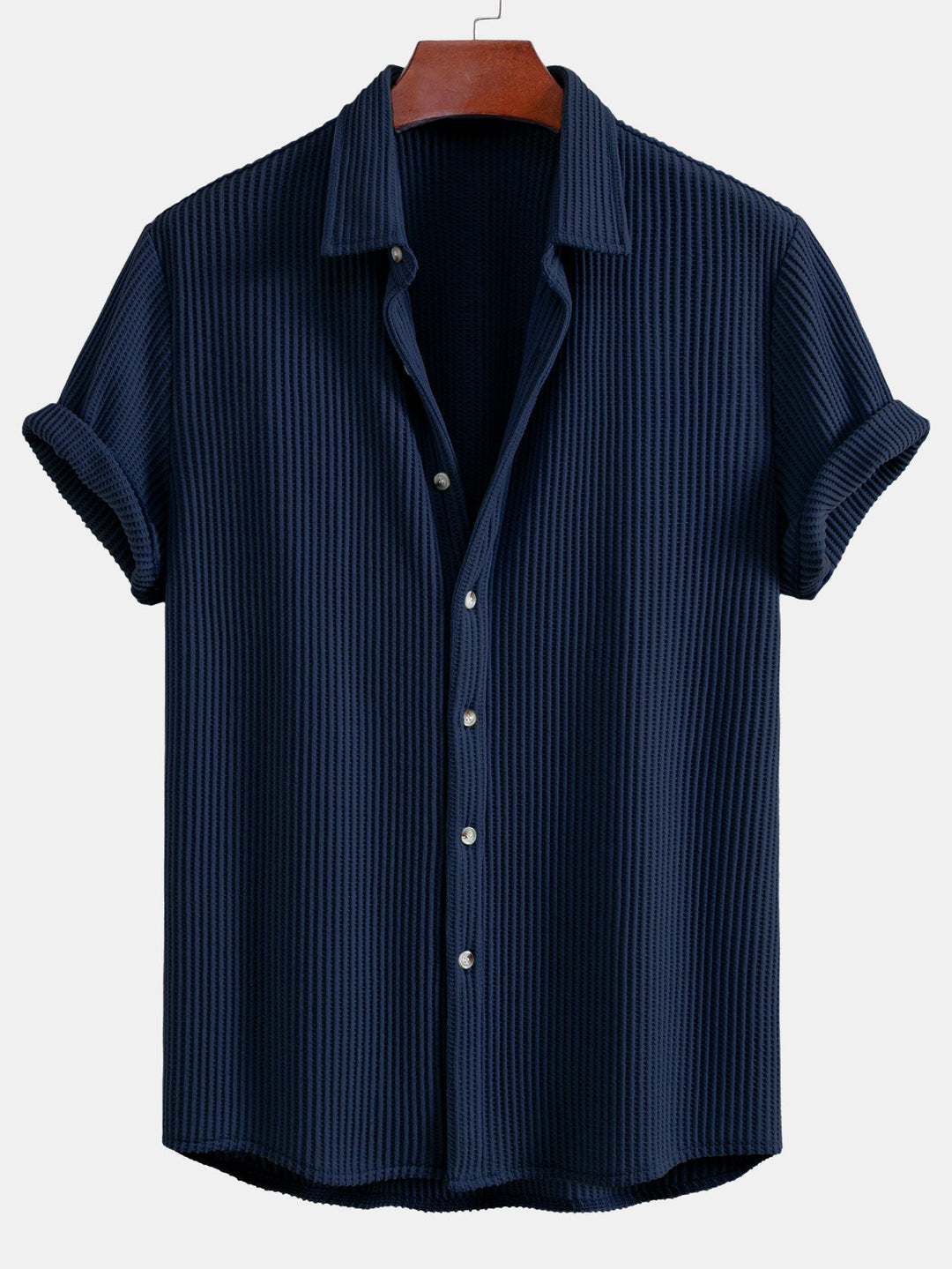 Button-Up Waffle Shirt
