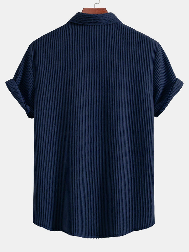 Button-Up Waffle Shirt