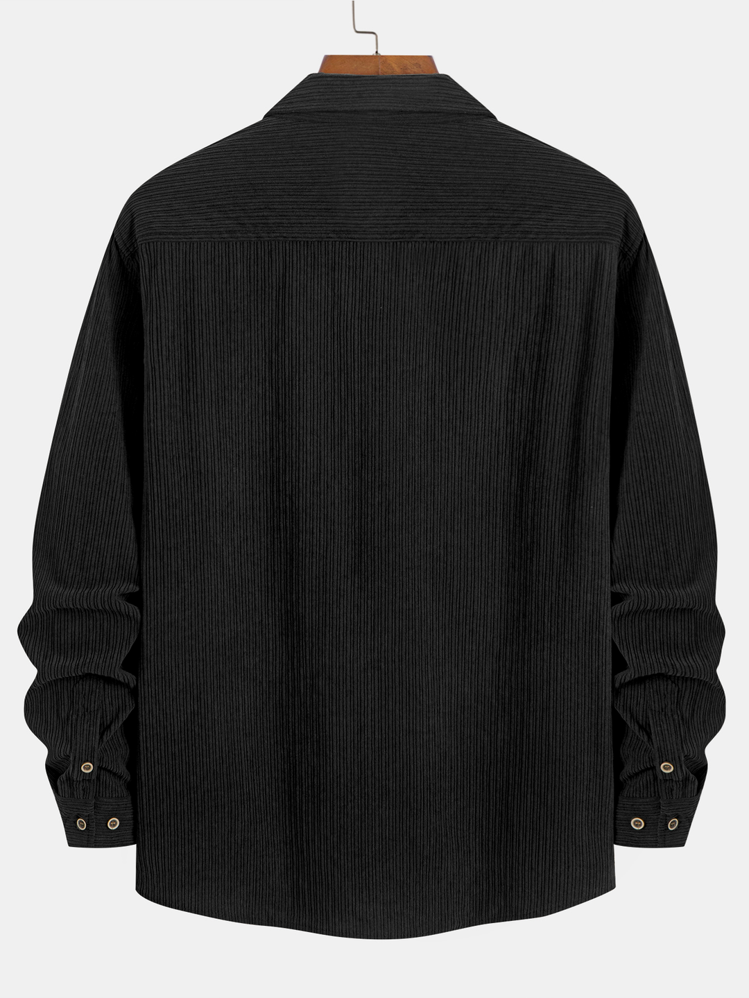 Long Sleeve Corduroy Shirt with Pocket and Buttons