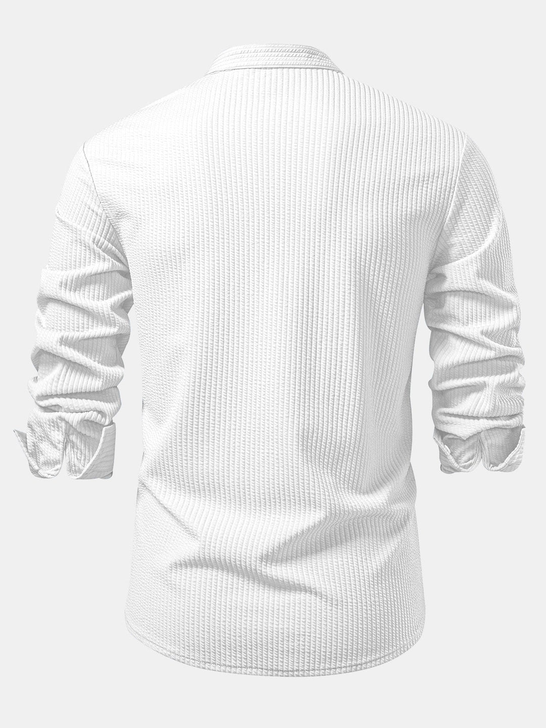Ribbed High Neck Shirt, Muscle Fit, Long Sleeves