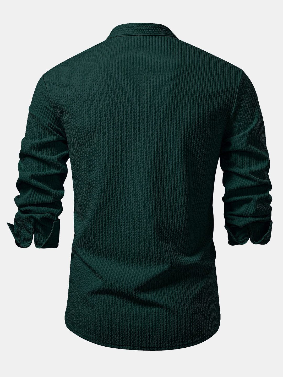 Ribbed High Neck Shirt, Muscle Fit, Long Sleeves