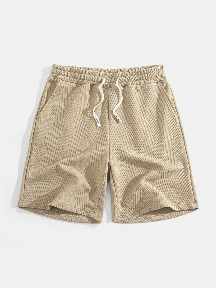 Sleeveless Hooded Sweatshirt in Striped Jacquard <tc>T-Shirt</tc> &amp; Shorts