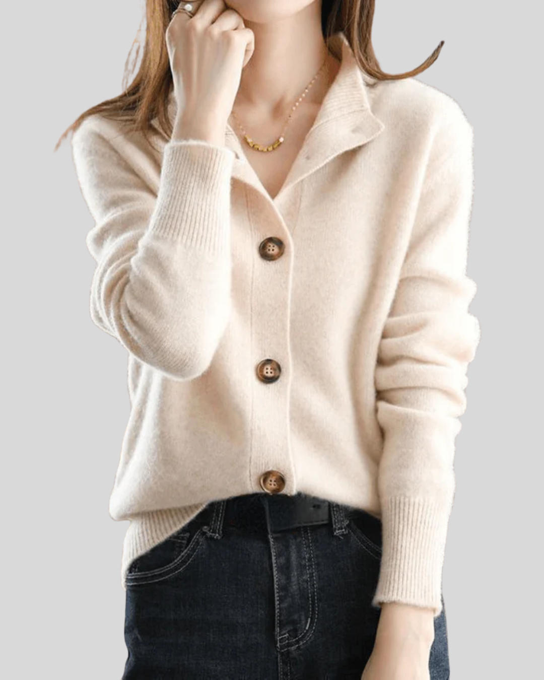 Cashmere Cardigan in Retro Style by Claire