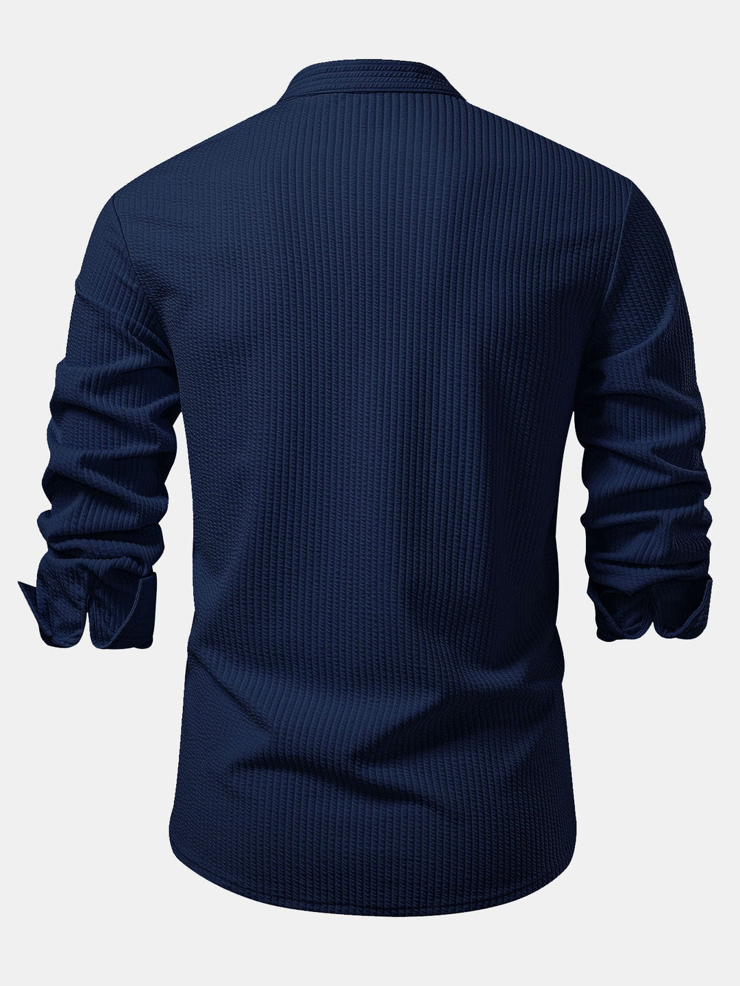 Ribbed High Neck Shirt, Muscle Fit, Long Sleeves