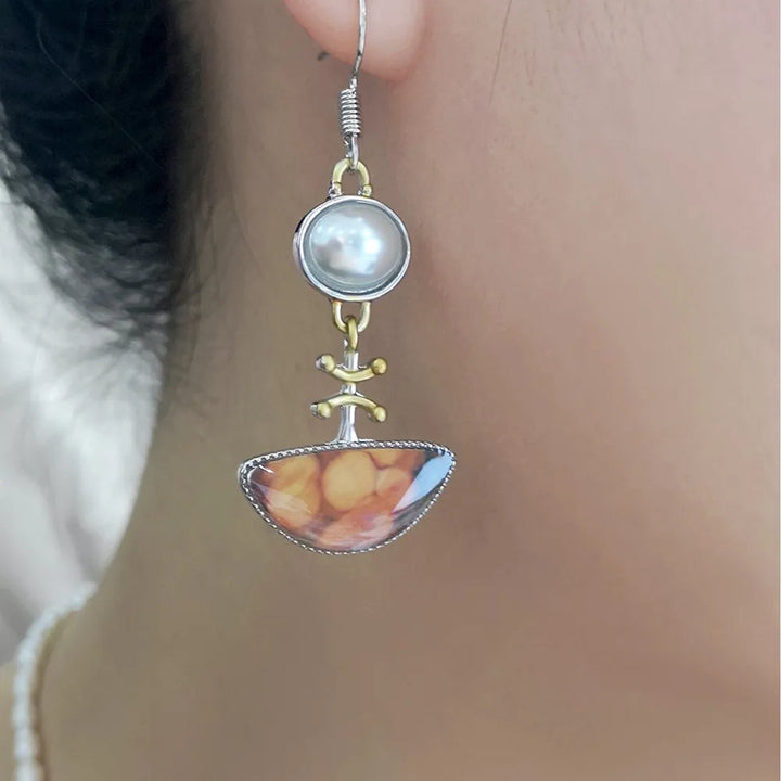 Retro Orange Earrings by Elodi
