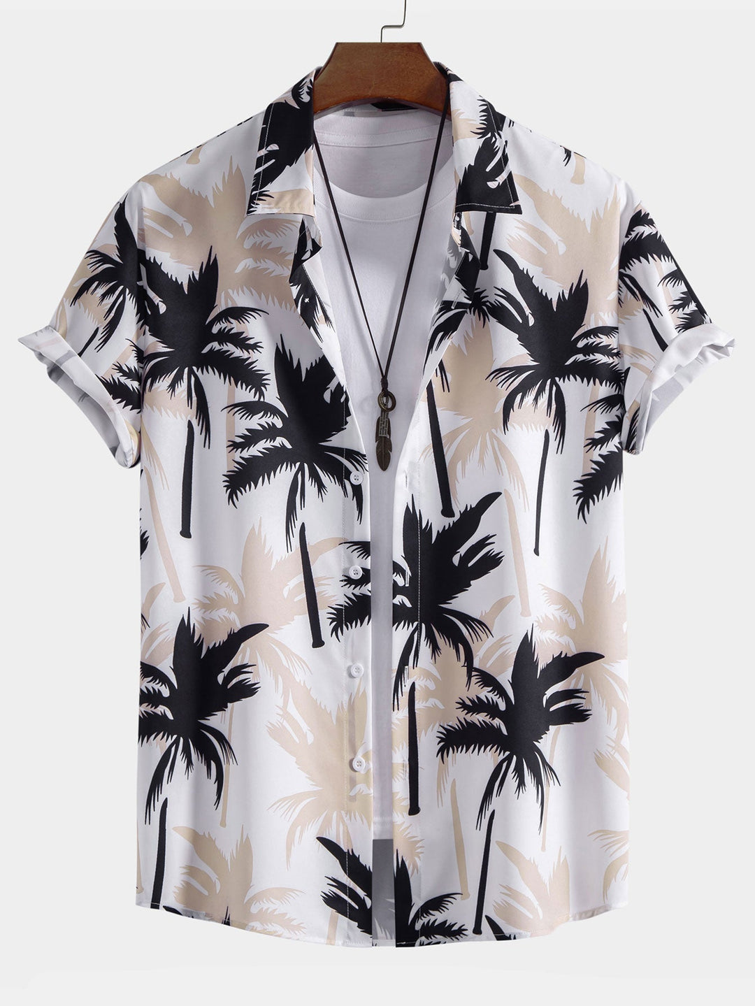 Palm Tree Printed Butt Up Shirts and Swim Shorts