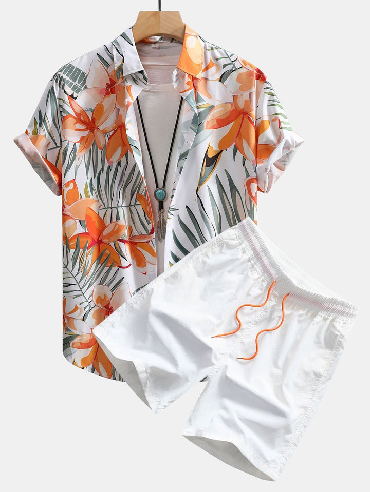 Flower Print Tank and Swim Shorts