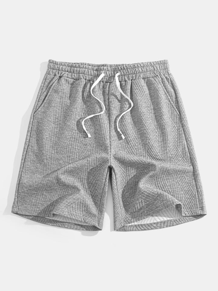 Sleeveless Hooded Sweatshirt in Striped Jacquard <tc>T-Shirt</tc> &amp; Shorts