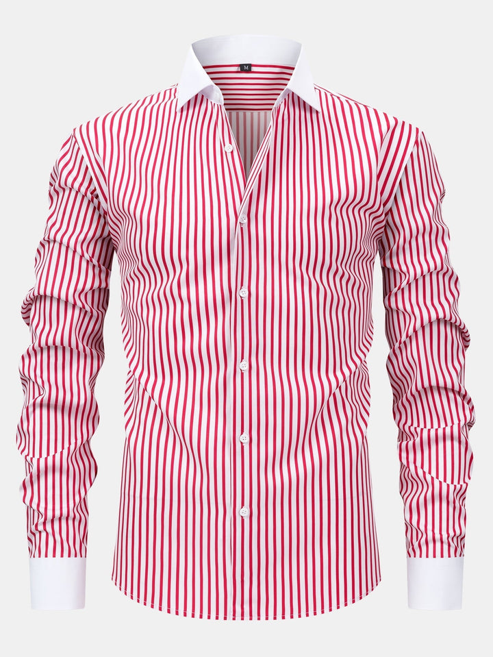 Wrinkle-Free Striped Winchester Shirt & Slim Fit Tapered Pants