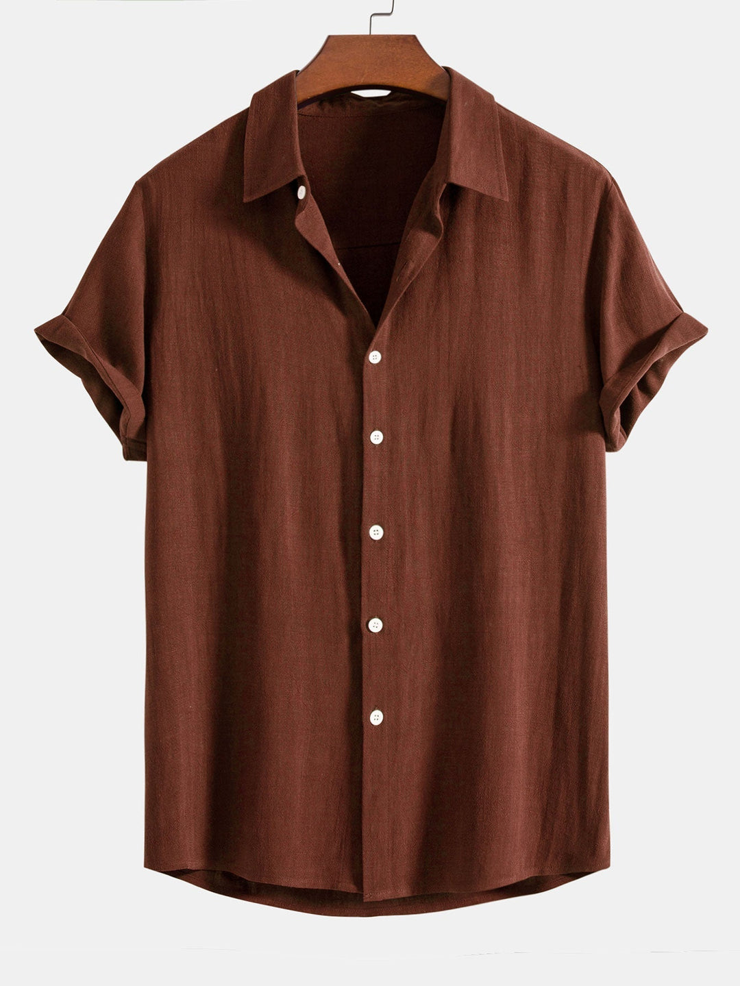 Button-Up Shirt in Linen and Rayon Blend