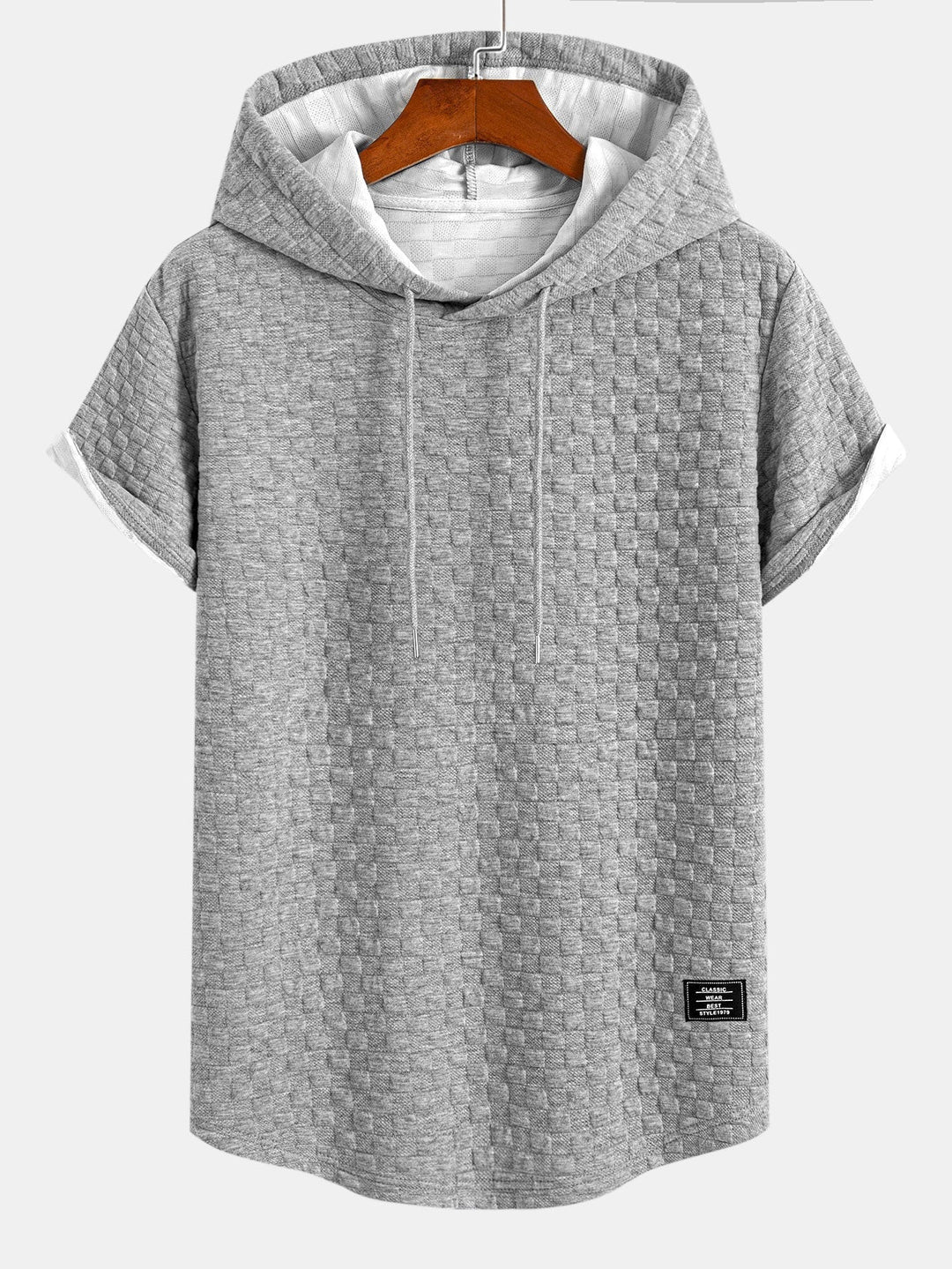 Hooded Sweatshirt with Checkerboard Hem <tc>T-Shirt</tc> &amp; Checkerboard <tc>Sh</tc>orts
