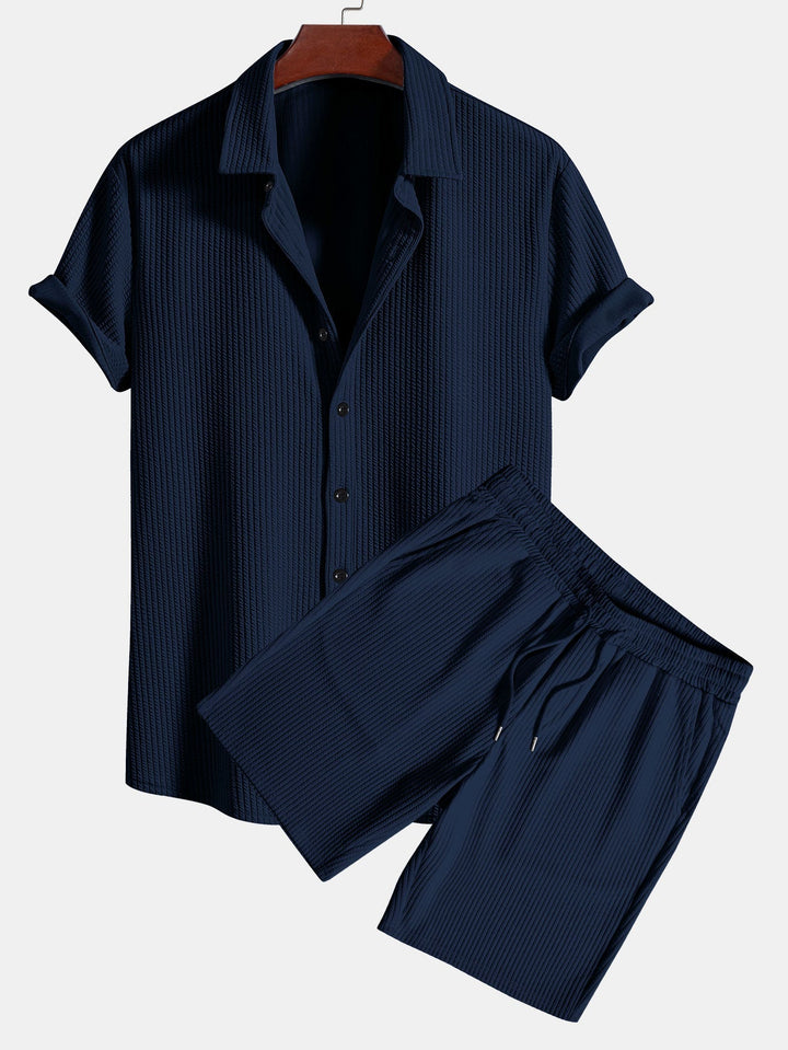 Shirt and shorts with nervous button