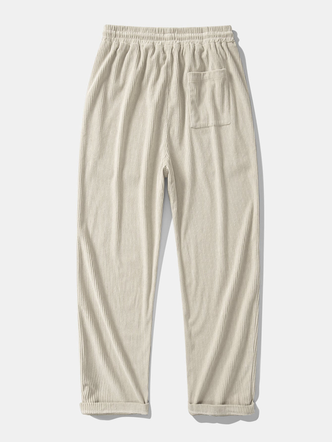 Corduroy patchwork shirt and straight corduroy pants