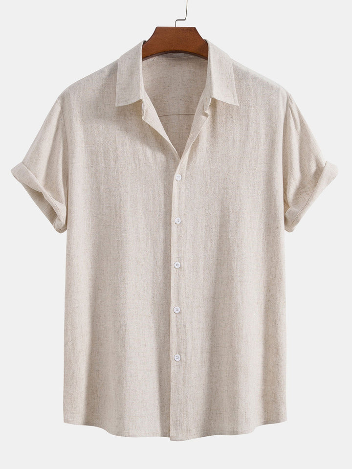 Button-Up Shirt in Linen and Rayon Blend