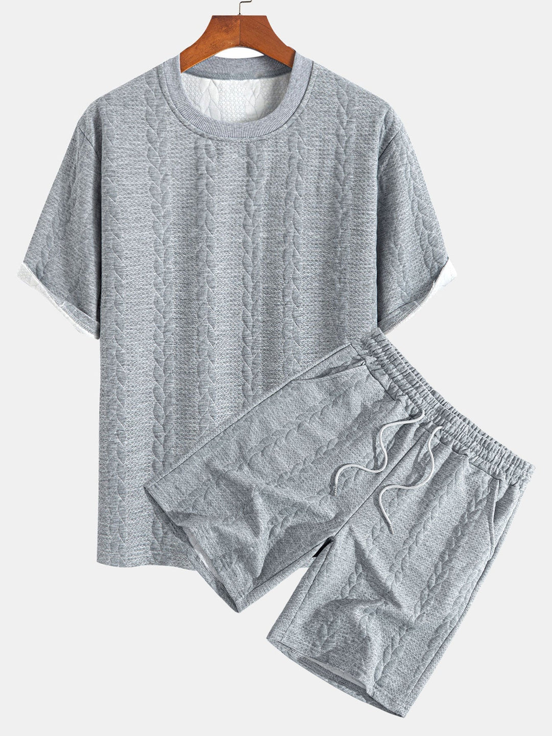 Relaxed Fit Jacquard Half-Sleeve T-Shirt
