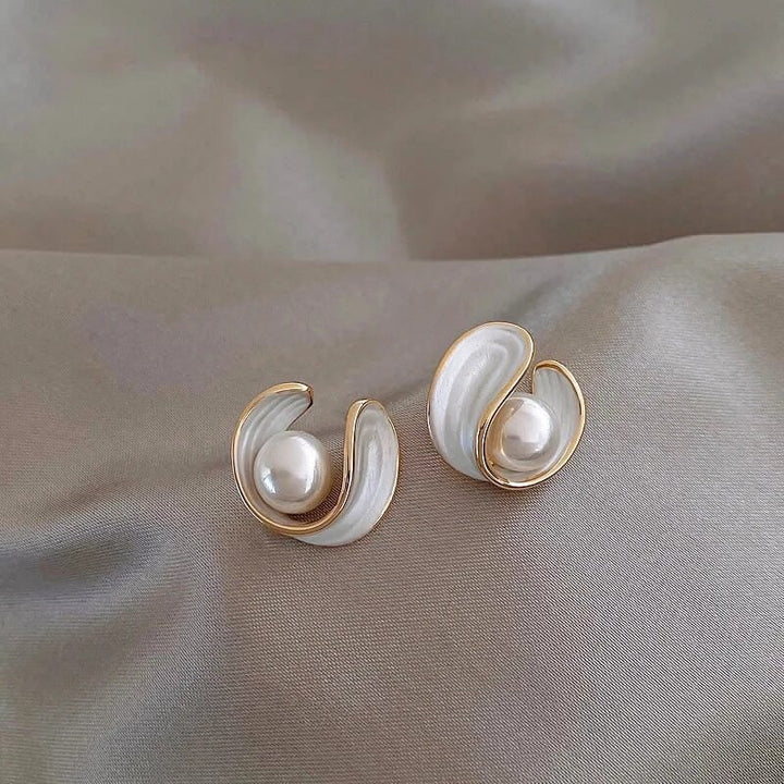 Opal Earrings in Luxury White by Antoinette